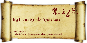 Nyilassy Ágoston névjegykártya